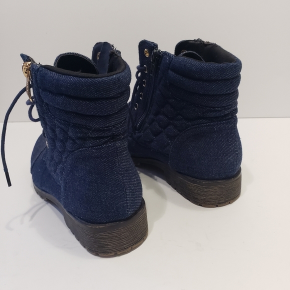 Beston Blue Denim Jeans Booties - Picture 8 of 11